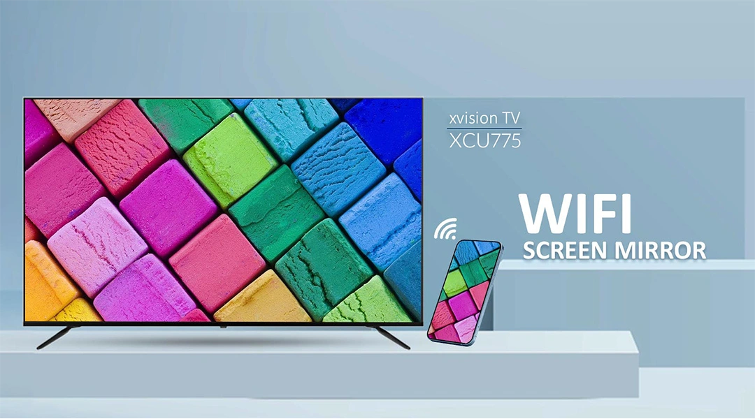 قابلیت WIFI Screen Miror درتلویزیون تلویزیون هوشمند 65 اینچ 4K ایكس ویژن مدل XCU775