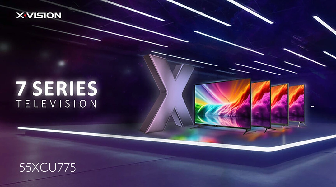 درگاه های تلویزیون هوشمند 55 اینچ 4K ایكس ویژن مدل XCU775
