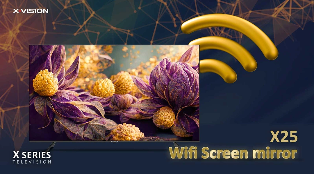 قابلیت WIFI Screen Miror در تلویزیون هوشمند 55 اینچ 4K ایكس ویژن مدل X25