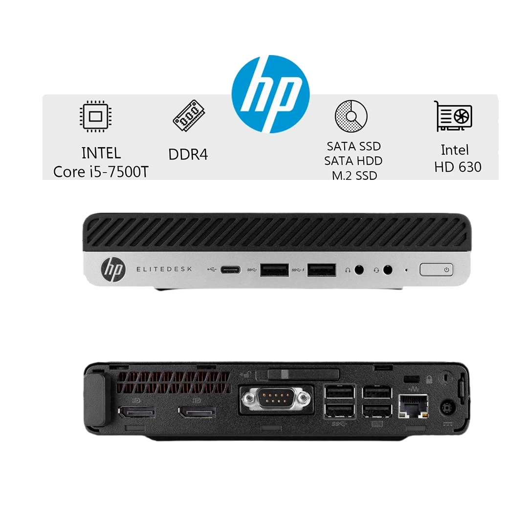 مینی کیس اچ پی مدل HP EliteDesk 800 G3 Intel Core i5-7500T